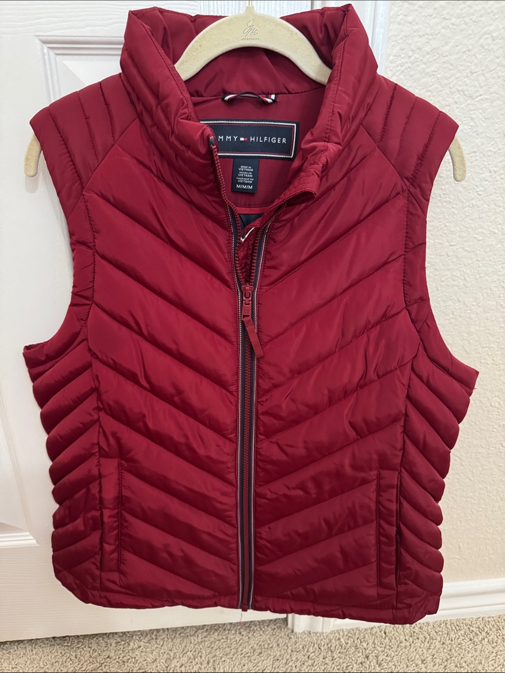 Tommy Hilfiger Women's Crimson Quilted Puffer Vest